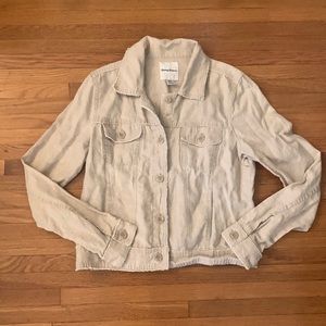 Tommy Bahama Two Palms Linen Raw-Edge Jacket